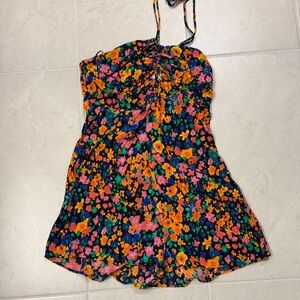 Bershka Floral Multicolor Jumpsuit